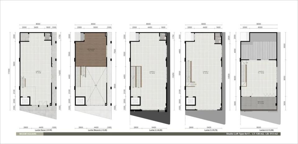 Maxim Square Tipe Studio Loft 8x17 Sudut at Paramount Land Gading Serpong